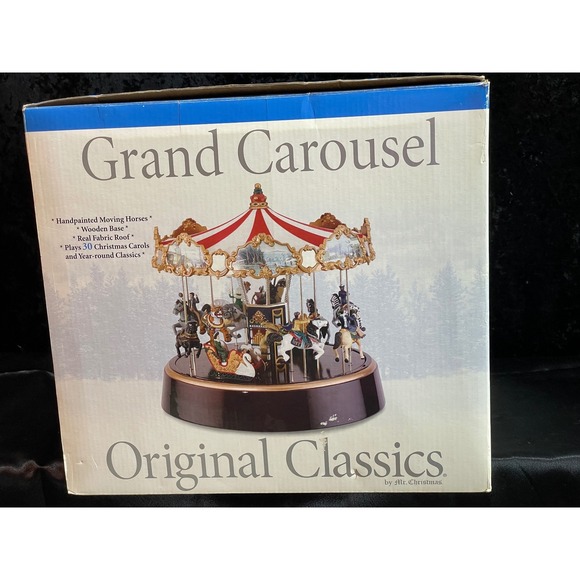 Mr Christmas Grand Carousel Original Classics Musical Box 30 Songs Adapter Works - Picture 2 of 16
